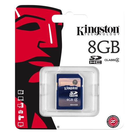Kingston tarjeta memoria flash 8 GB 16 GB SDHC Índice de velocidad Class 4 camaras digitales foto video dispositivos alta resolucion